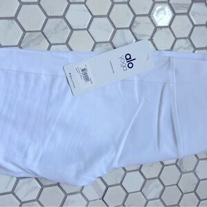 NWT leggings- moto white ALO brand